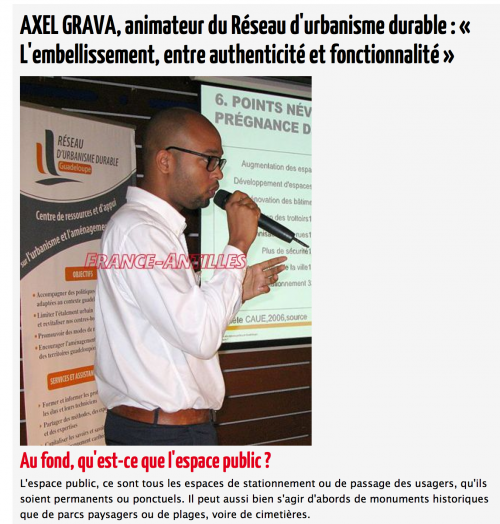 Article France Antilles_Embellissement Durable des Espaces Publics(1/2)